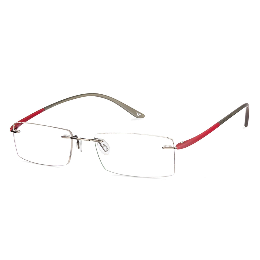 Lenskart Air Online Mid Gunmetal Rimless Rectangle left side