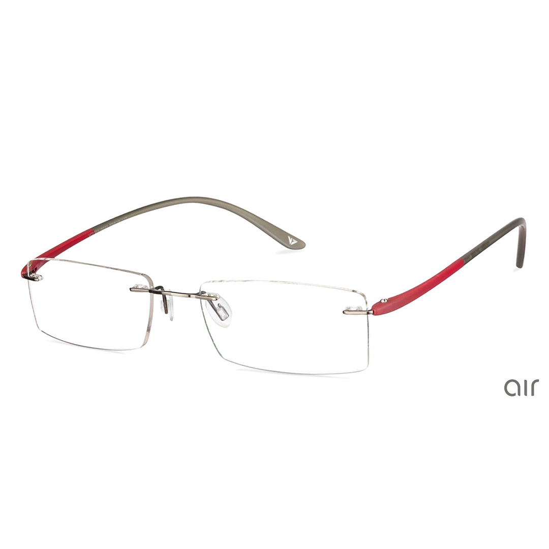 Lenskart Air Online Mid Gunmetal Rimless Rectangle right side