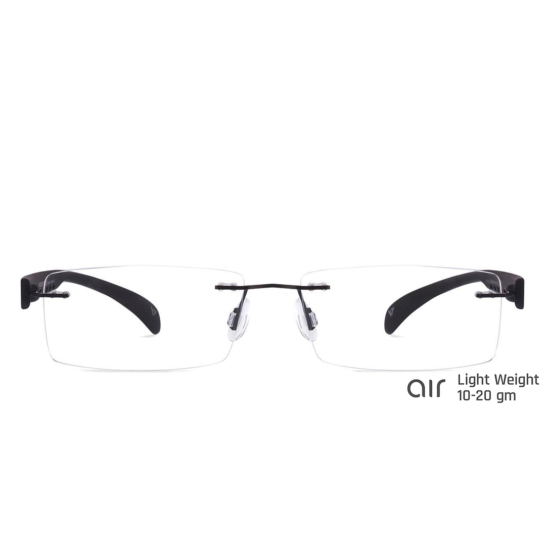 Lenskart Air Online Black Rimless Rectangle left side