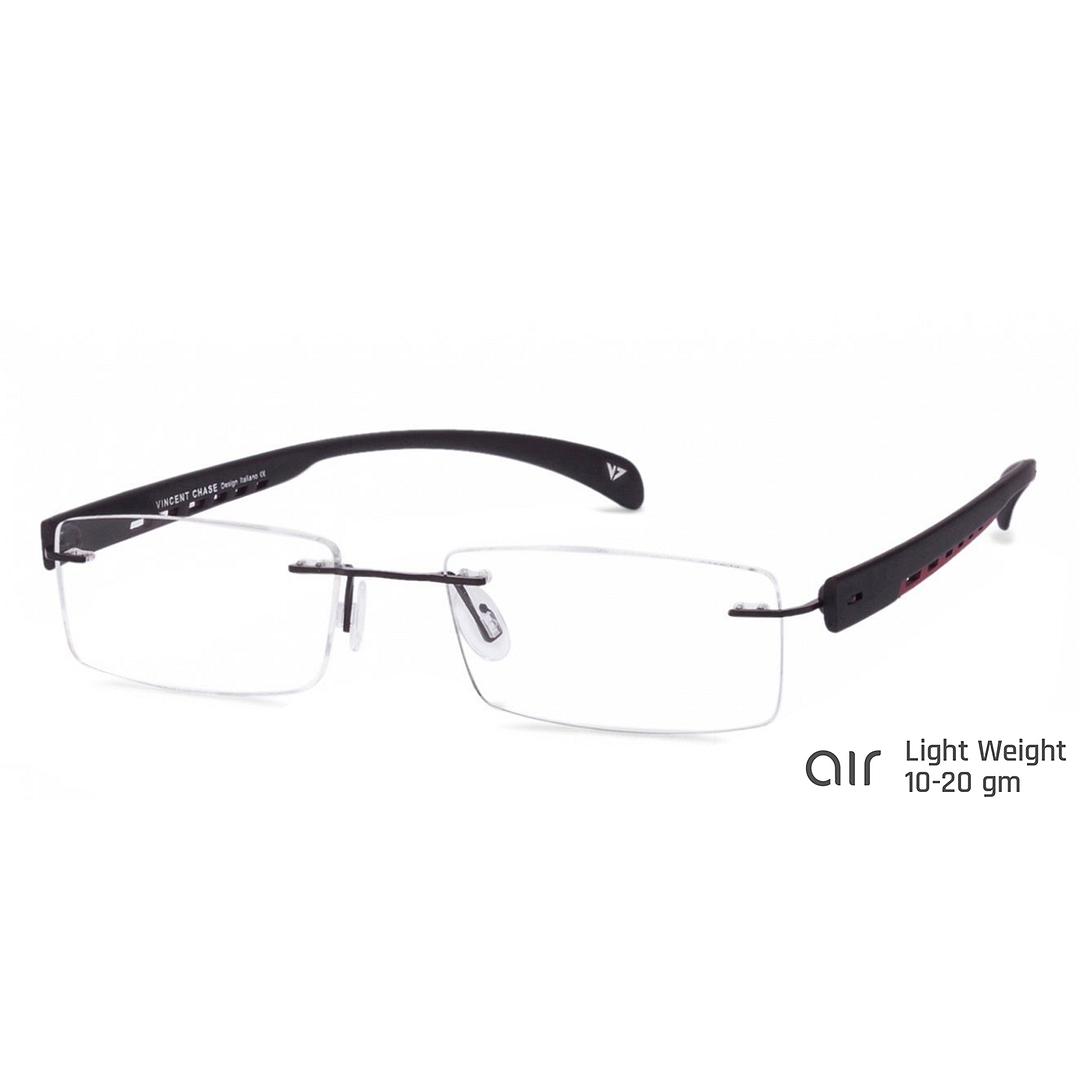 Lenskart Air Online Black Rimless Rectangle right side