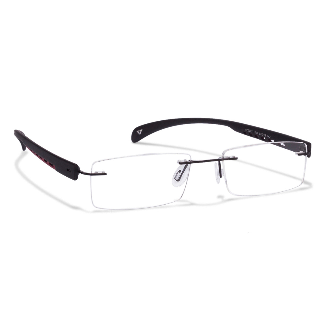 Lenskart Air Online Black Rimless Rectangle left side