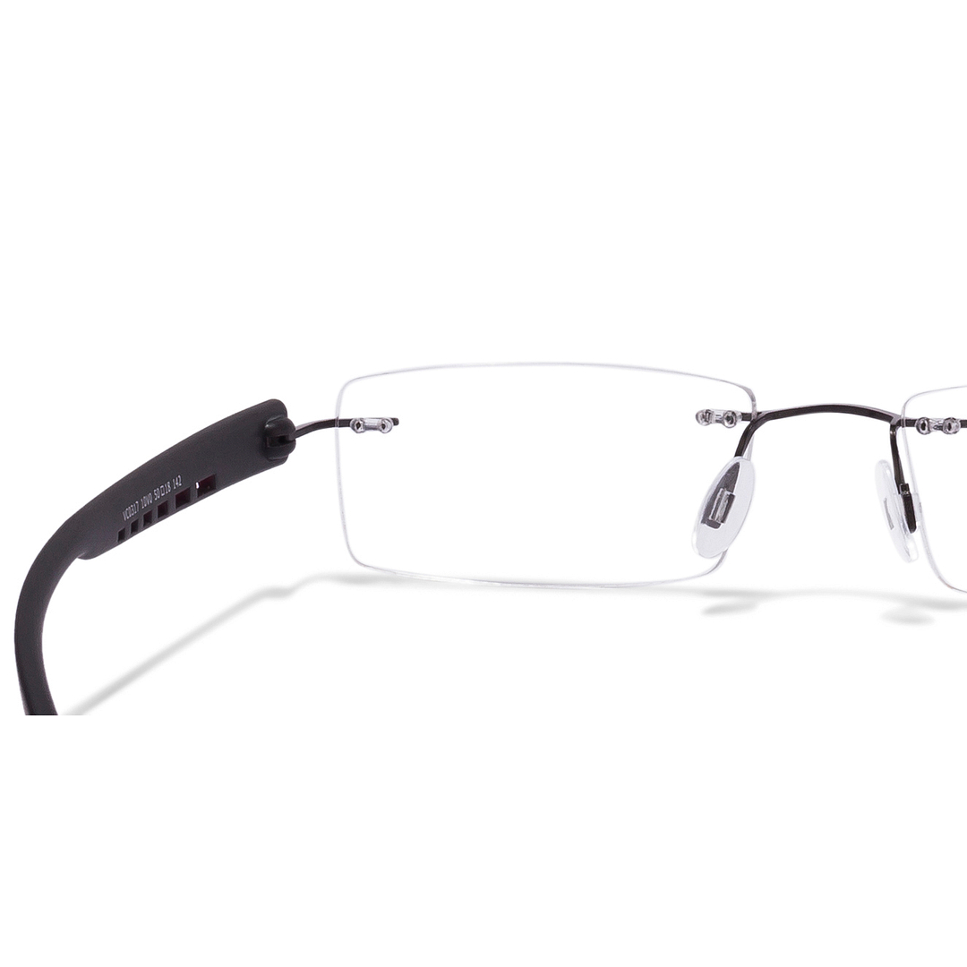 Lenskart Air Online Black Rimless Rectangle left side