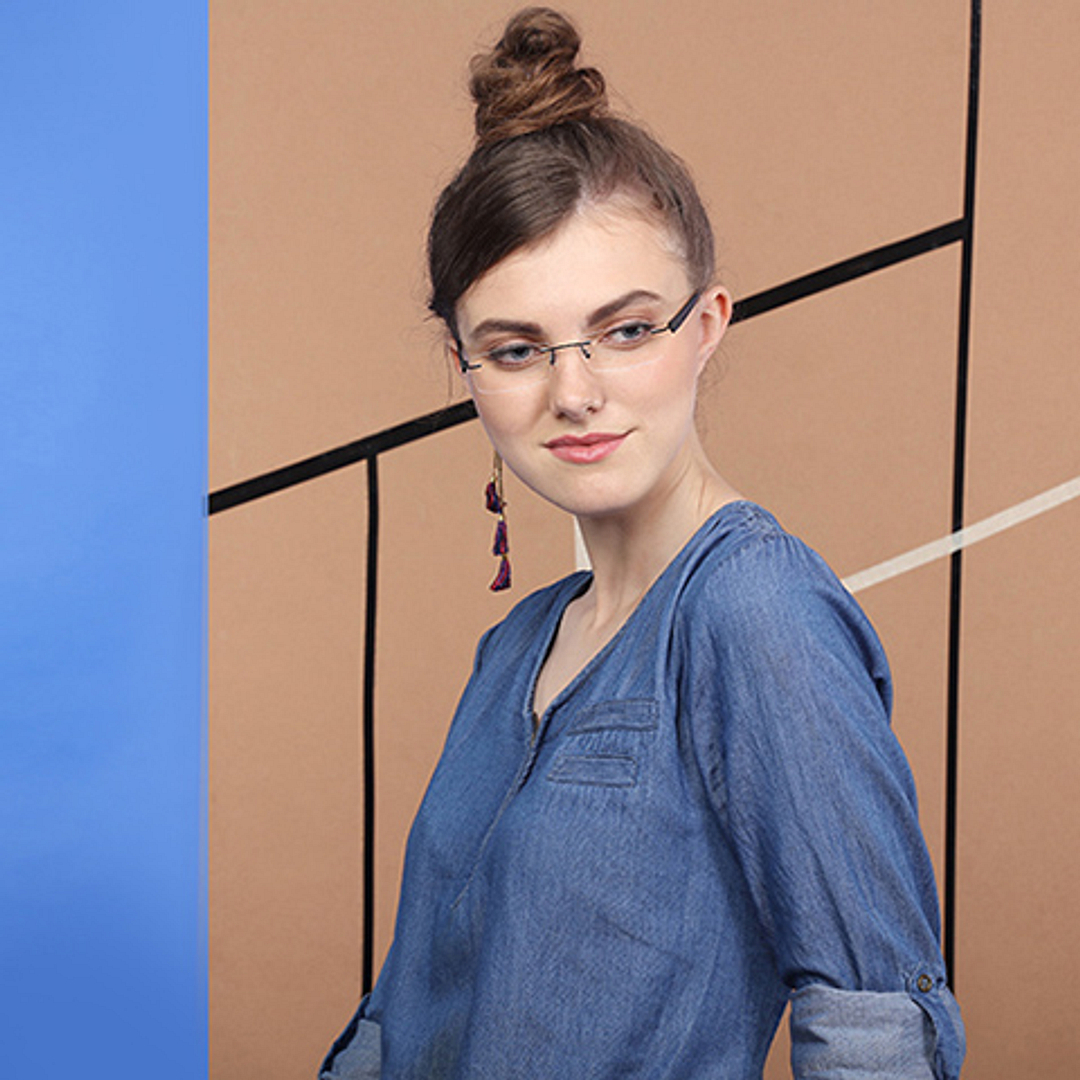 Lenskart Air Online Black Rimless Rectangle right side