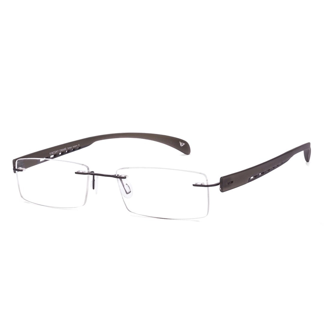 Lenskart Air Online Black Rimless Rectangle left side