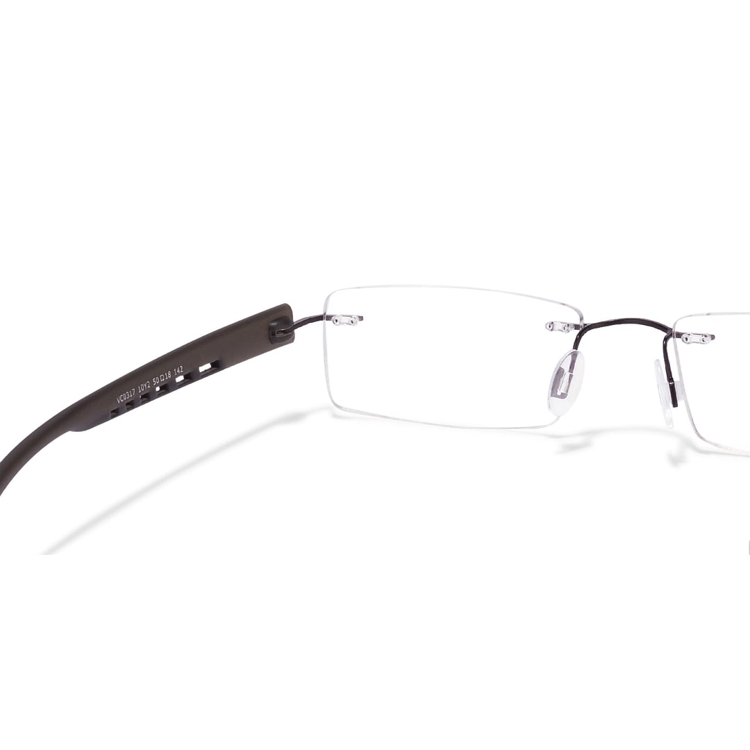 Lenskart Air Online Black Rimless Rectangle left side