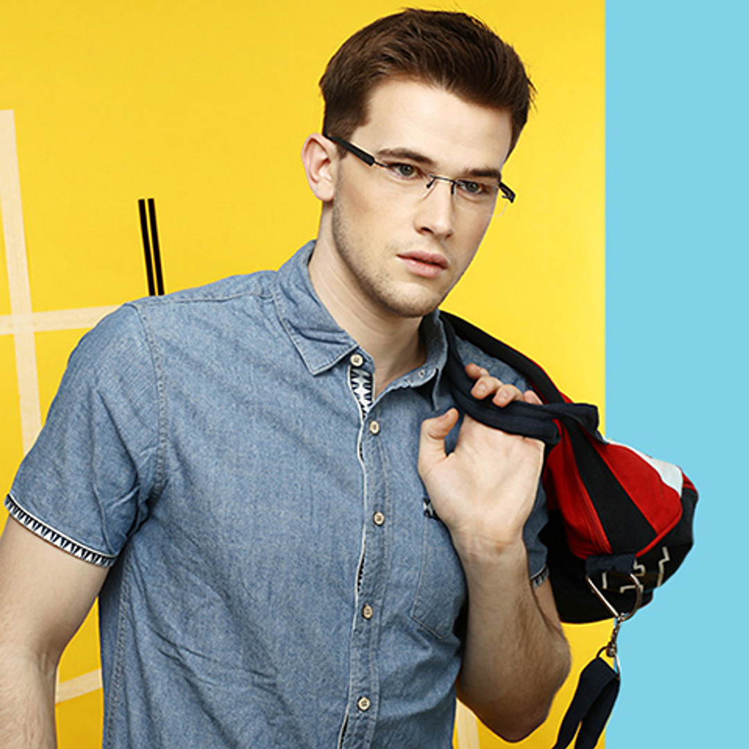 Lenskart Air Online Black Rimless Rectangle right side