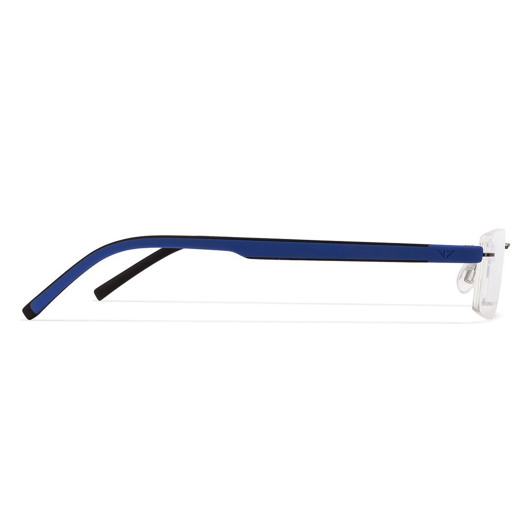 Lenskart Air Online Mid Gunmetal Rimless Rectangle right side