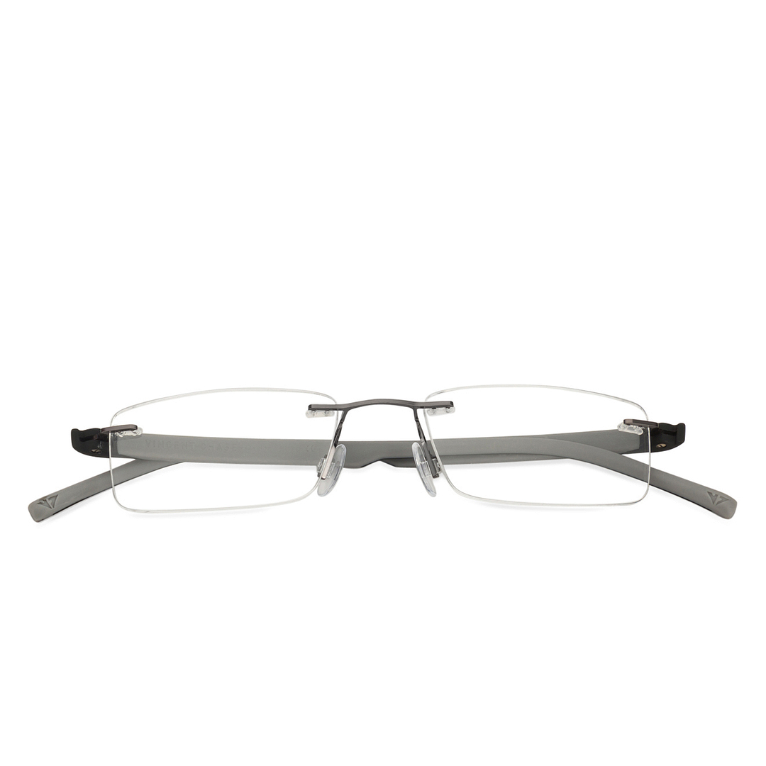 Lenskart Air Online Mid Gunmetal Rimless Rectangle right side