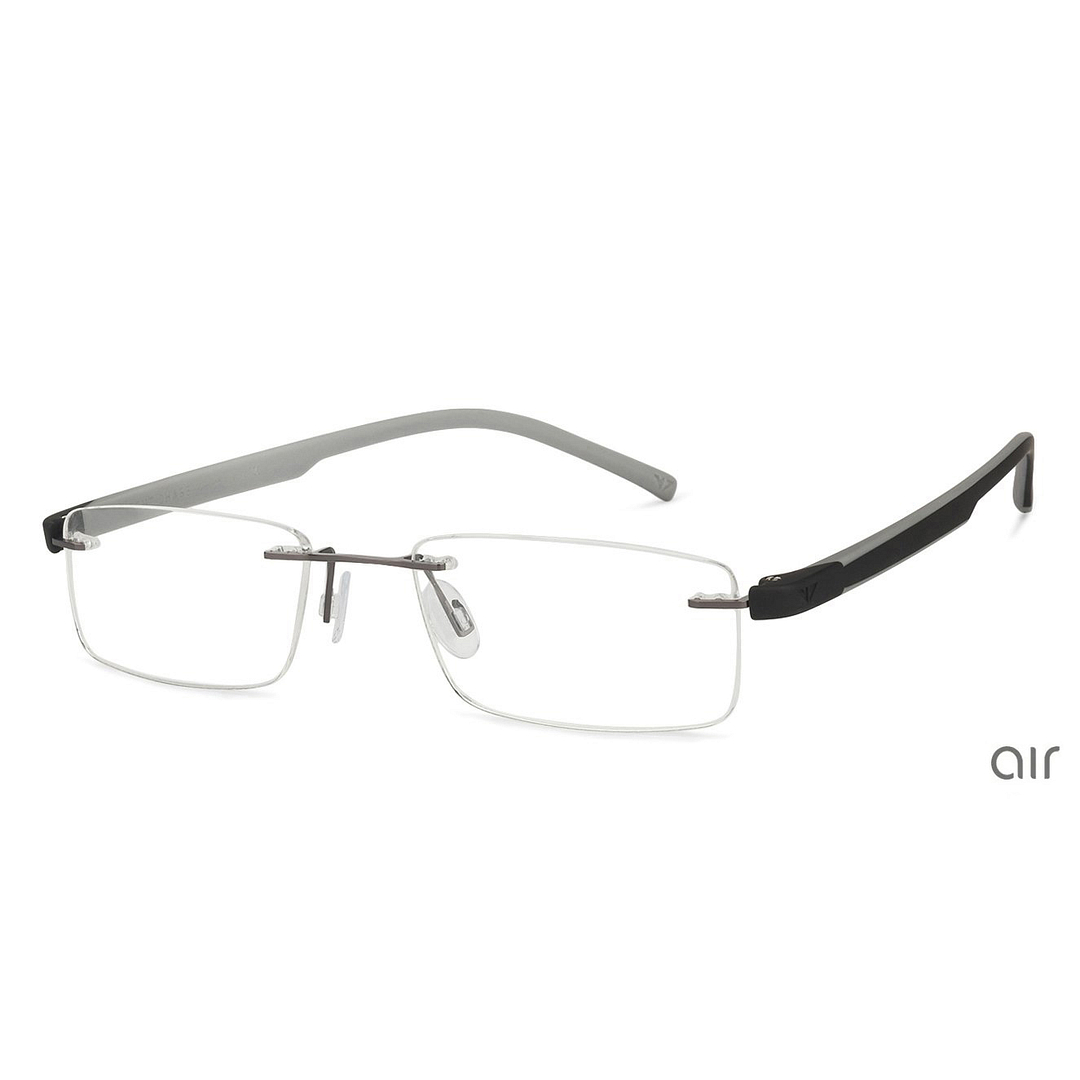 Lenskart Air Online Mid Gunmetal Rimless Rectangle right side