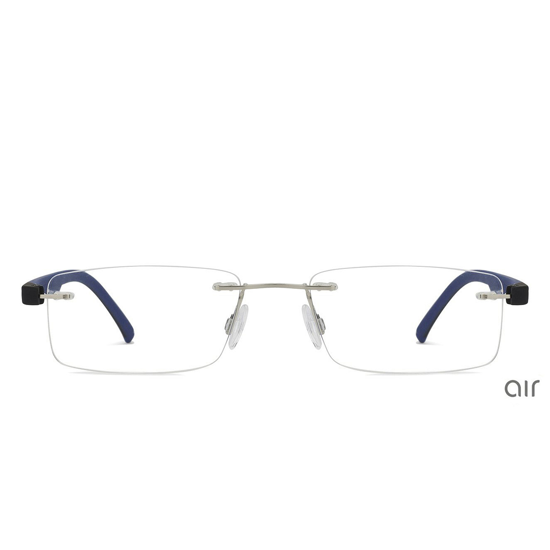 Lenskart Air Online Silver Rimless Rectangle left side