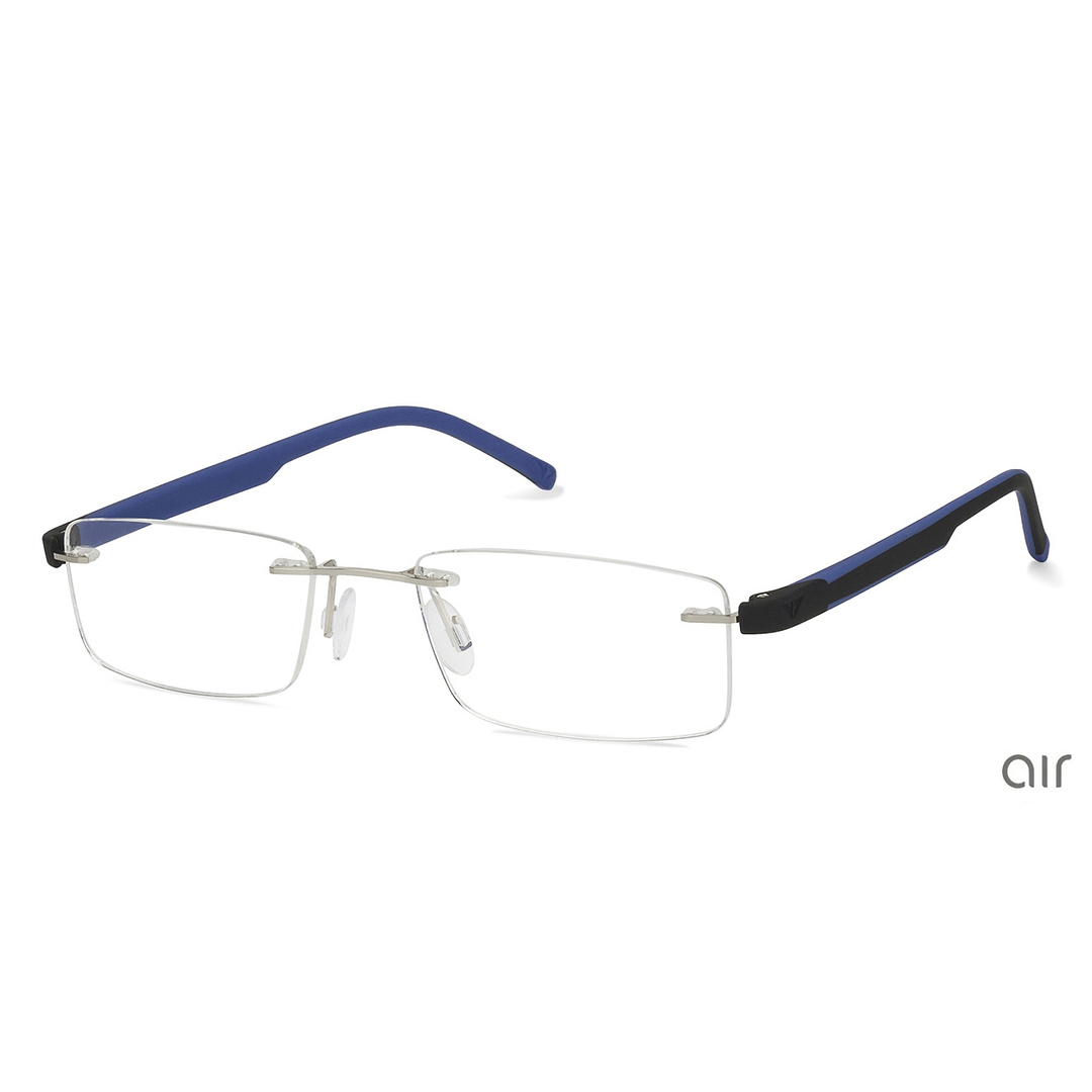 Lenskart Air Online Silver Rimless Rectangle right side