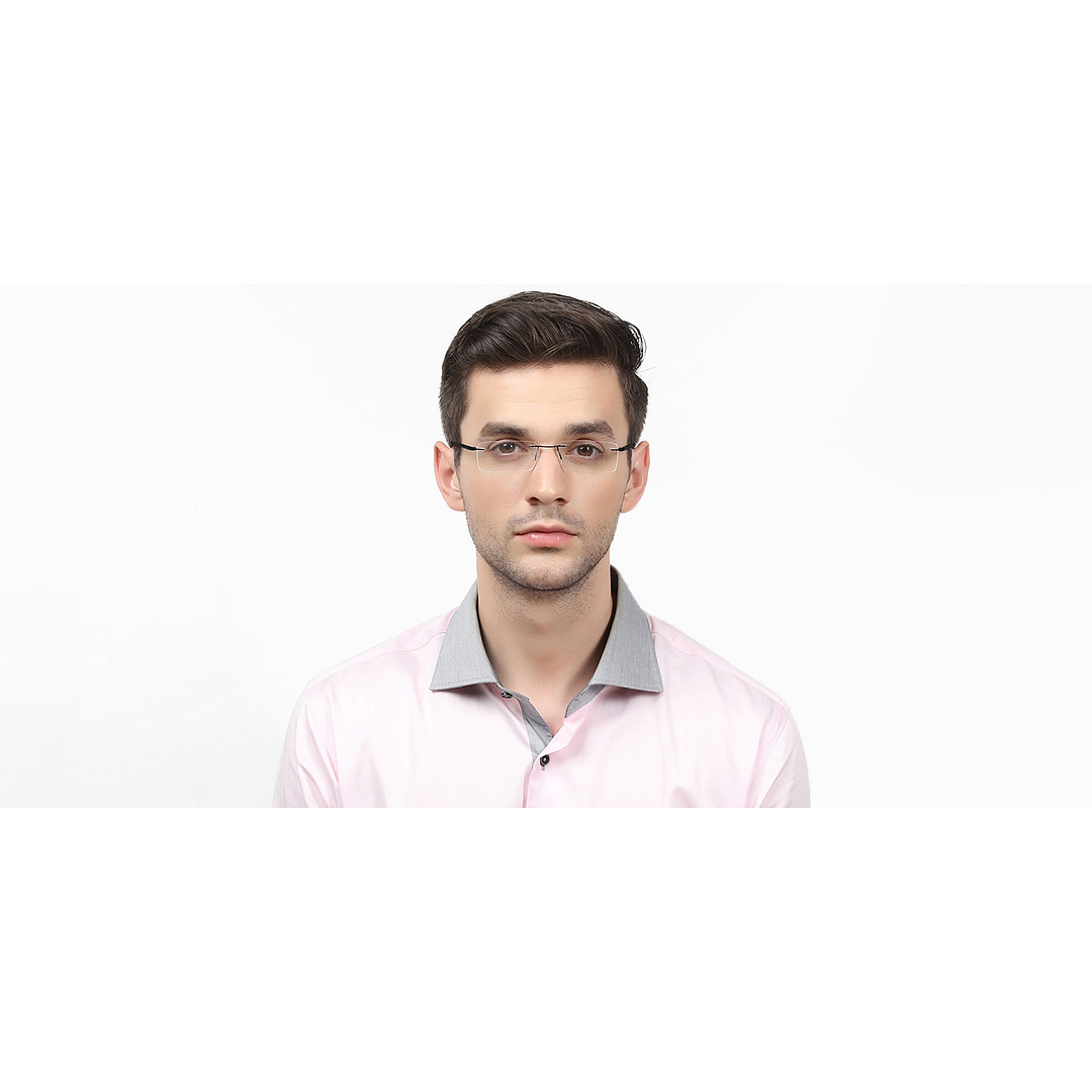 Lenskart Air Black Rimless Rectangle right side