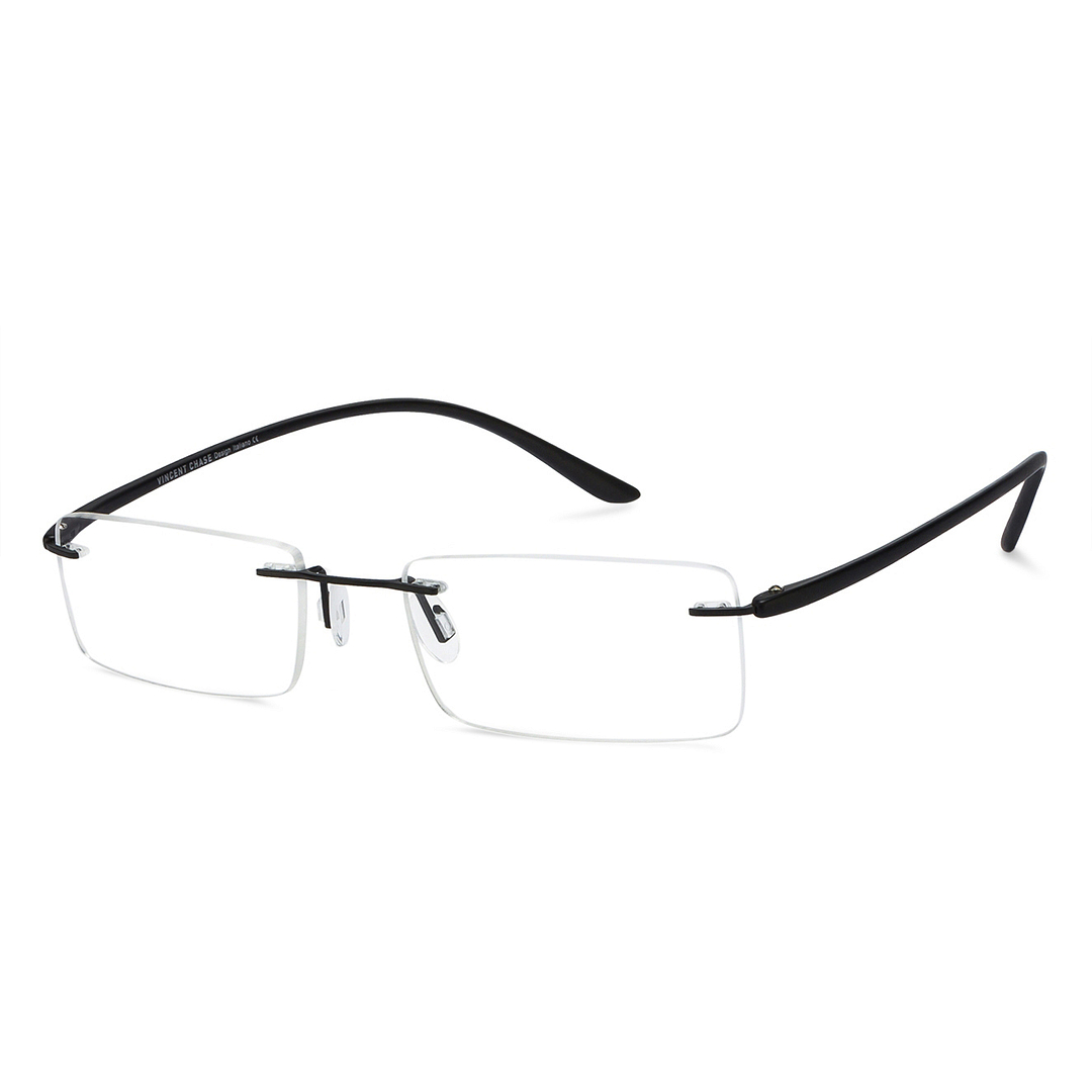 Lenskart Air Black Rimless Rectangle right side