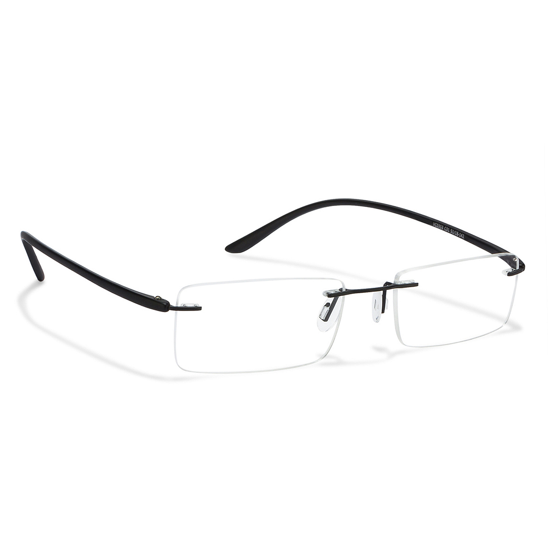 Lenskart Air Black Rimless Rectangle left side