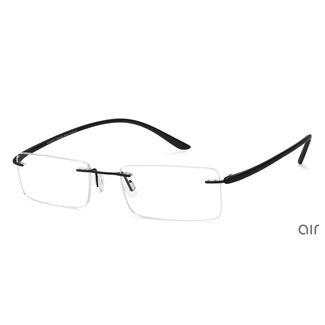 Lenskart Air Black Rimless Rectangle right side