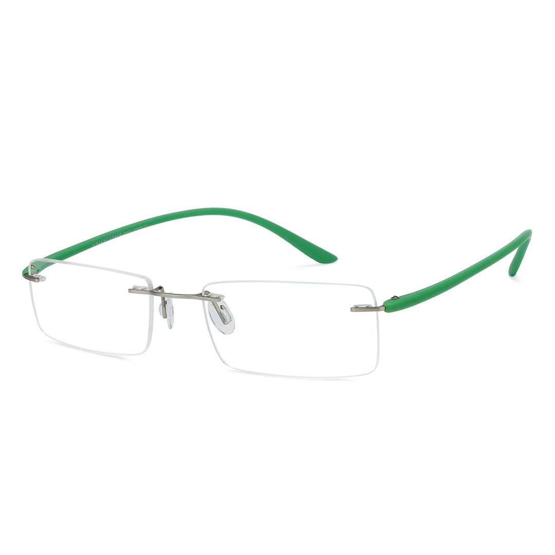 Lenskart Air Online Silver Rimless Rectangle left side