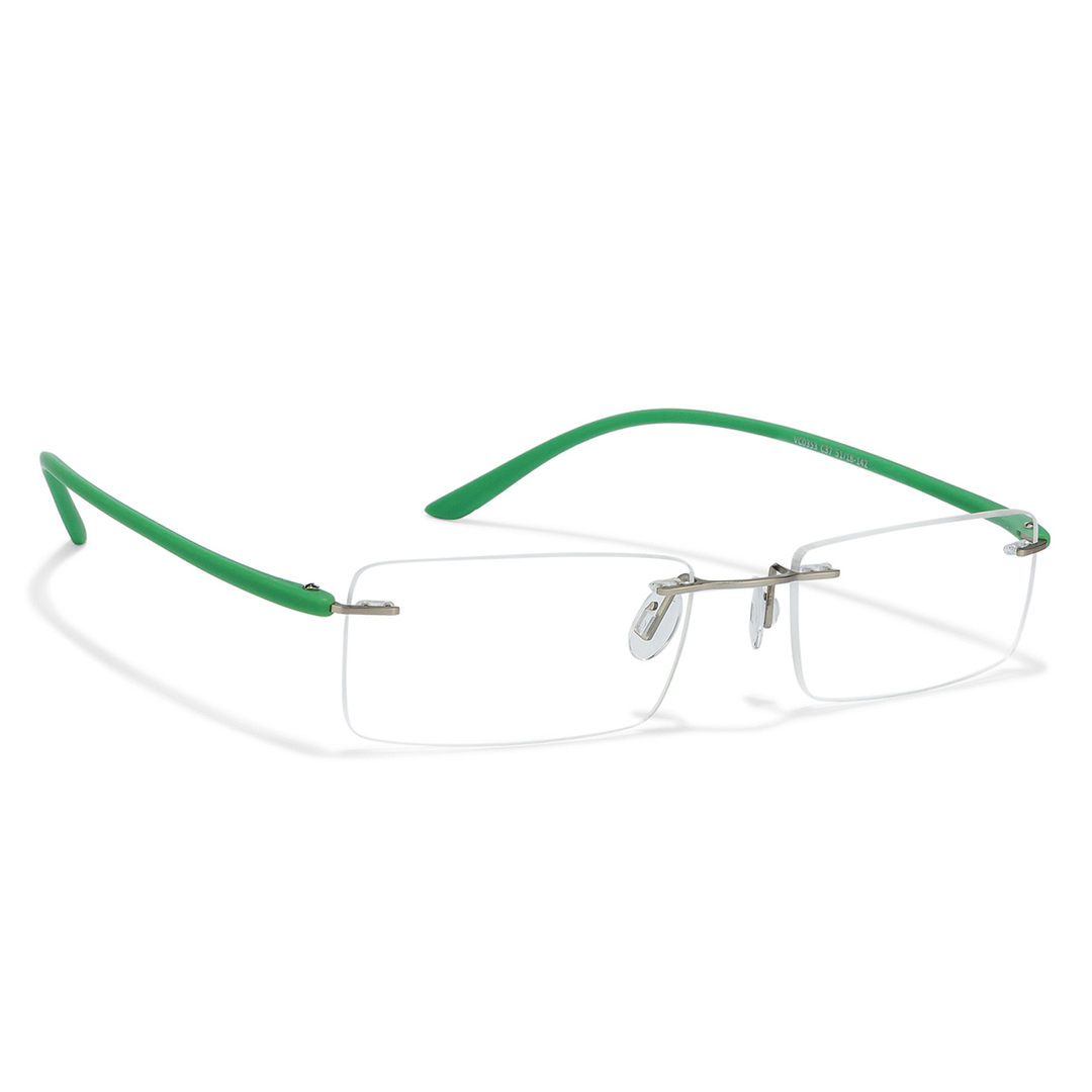 Lenskart Air Online Silver Rimless Rectangle left side