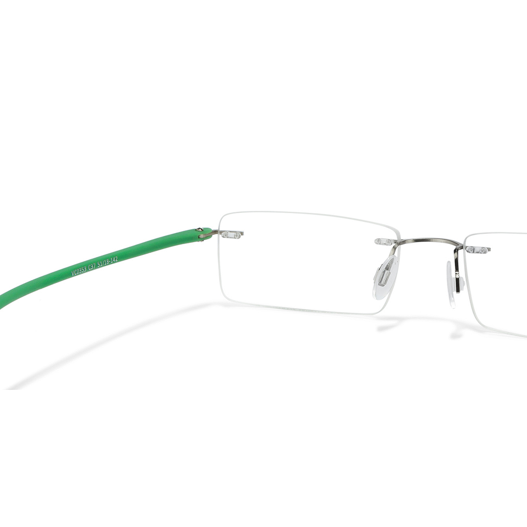 Lenskart Air Online Silver Rimless Rectangle left side