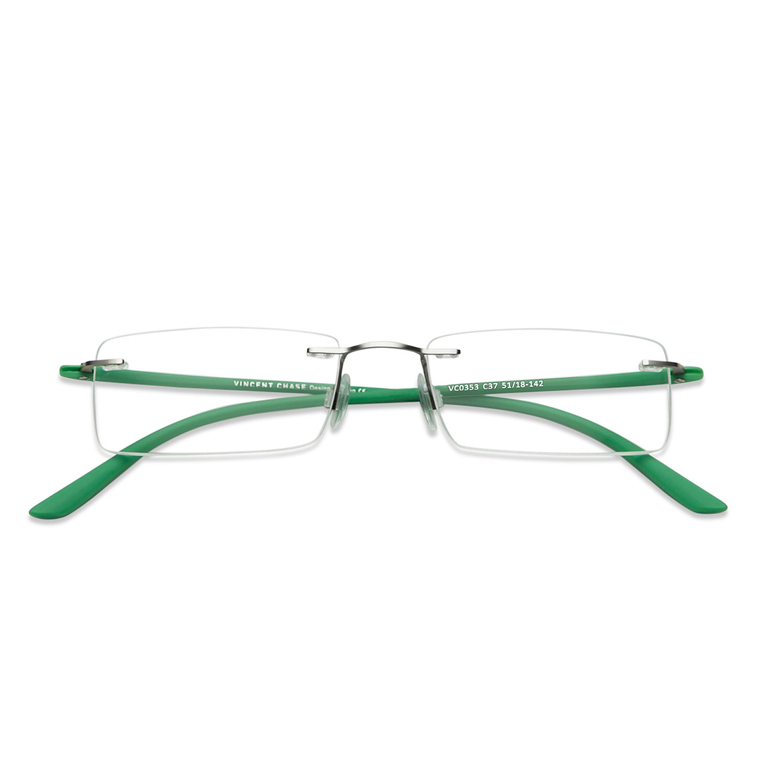 Lenskart Air Online Silver Rimless Rectangle right side