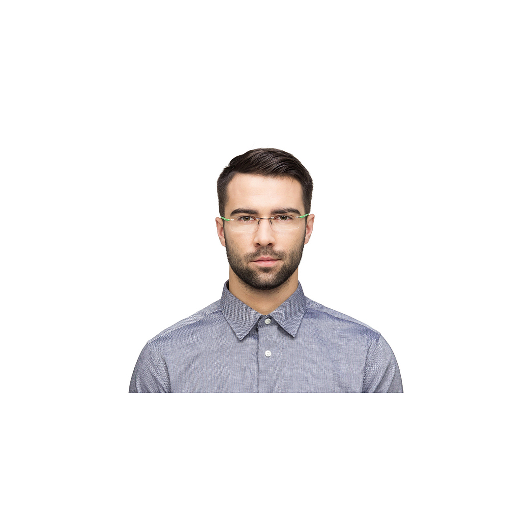 Lenskart Air Online Silver Rimless Rectangle left side