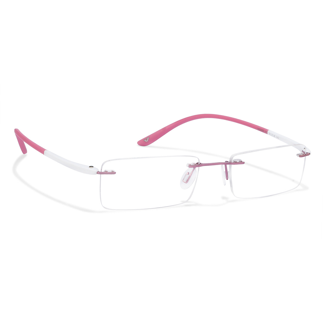 Lenskart Air Online Pink Rimless Rectangle left side