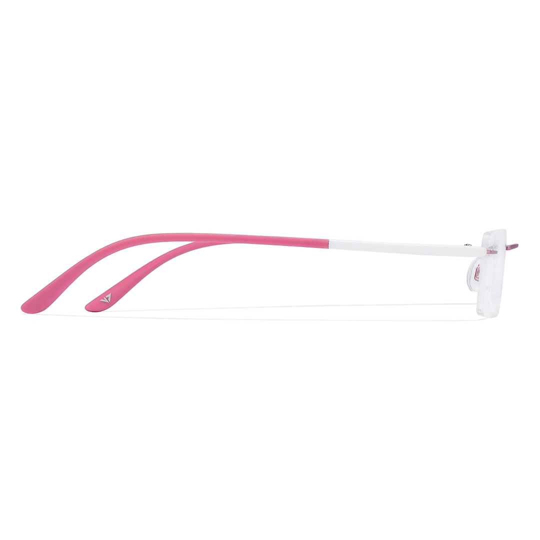 Lenskart Air Online Pink Rimless Rectangle right side
