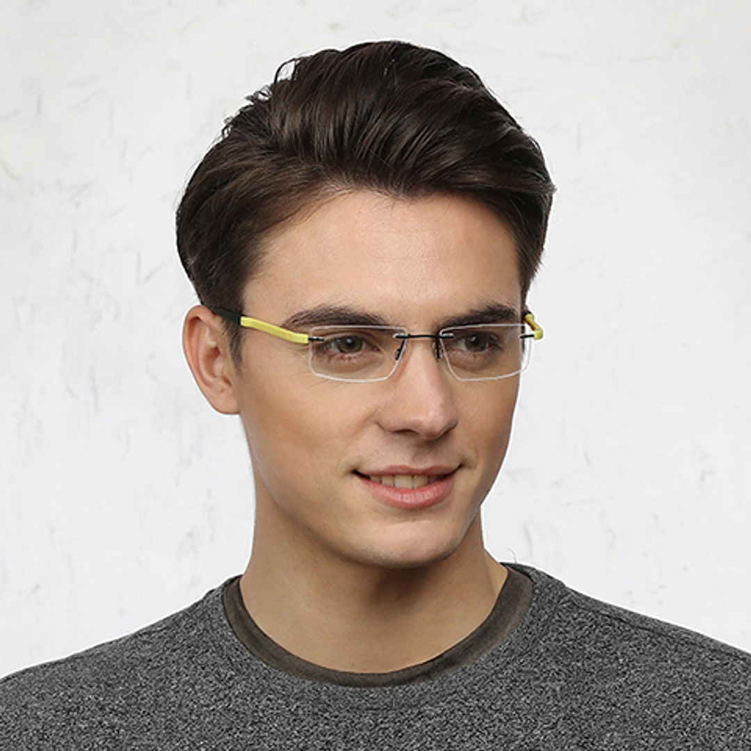 Lenskart Air Online Black Rimless Rectangle right side