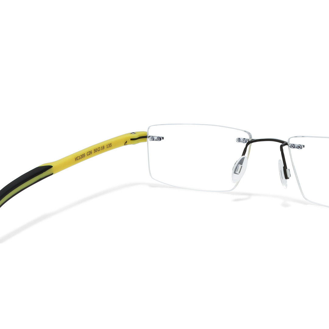 Lenskart Air Online Black Rimless Rectangle left side
