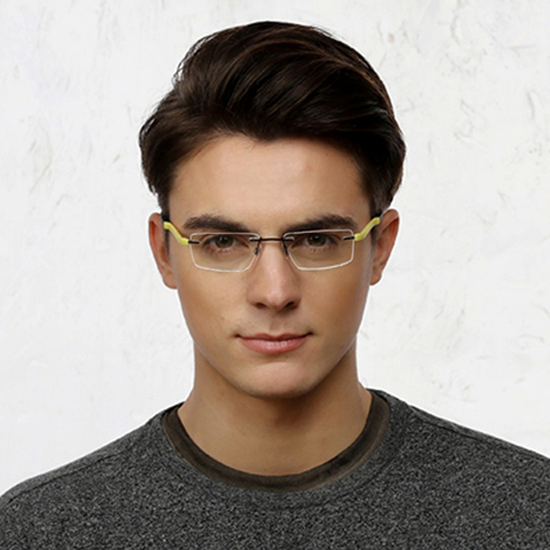 Lenskart Air Online Black Rimless Rectangle left side