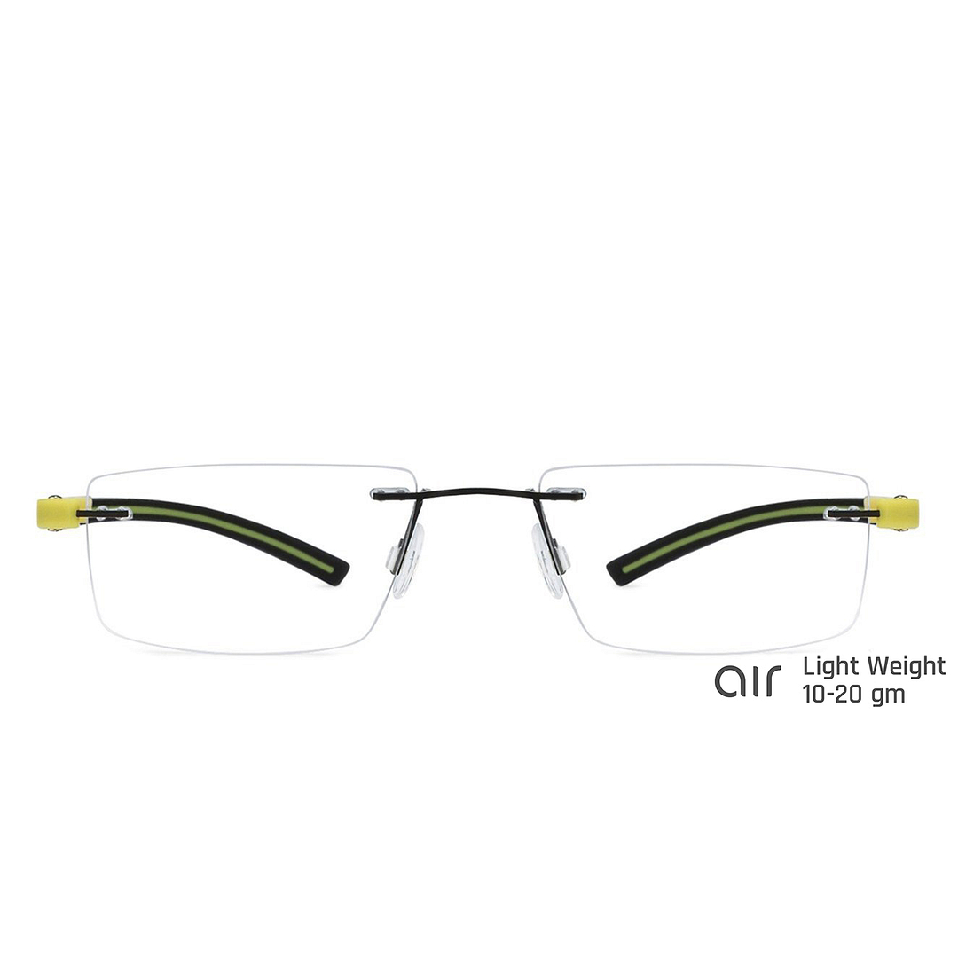 Lenskart Air Online Black Rimless Rectangle left side