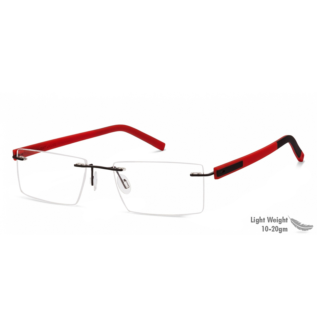Lenskart Lenskart TOI Special: Black Red Rimless Rectangle Lenskart TOI Special OTHERS VC 1416-C4 right side
