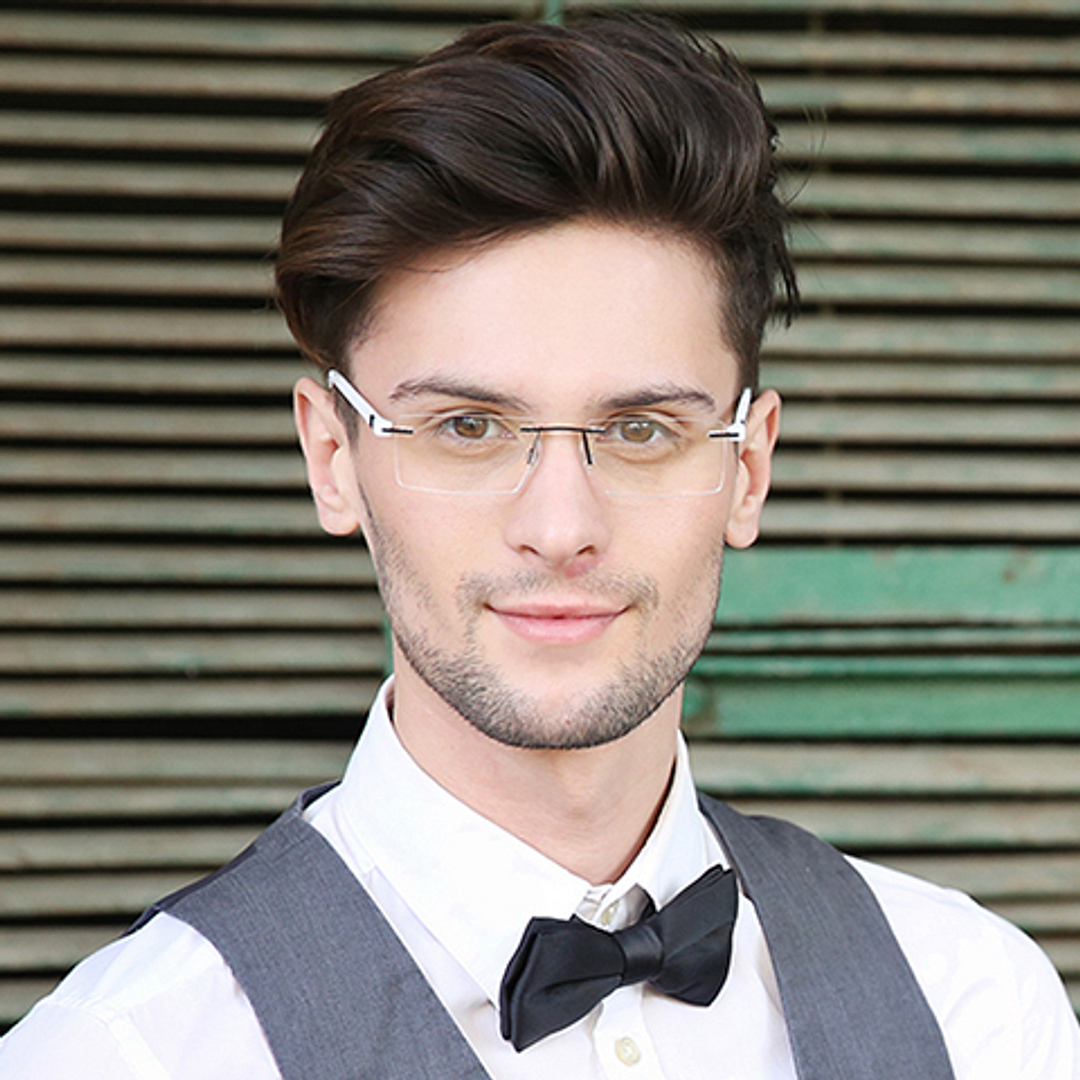 Lenskart Air Online Black Rimless Rectangle right side