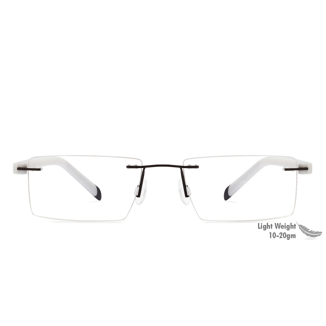 Lenskart Air Online Black Rimless Rectangle left side