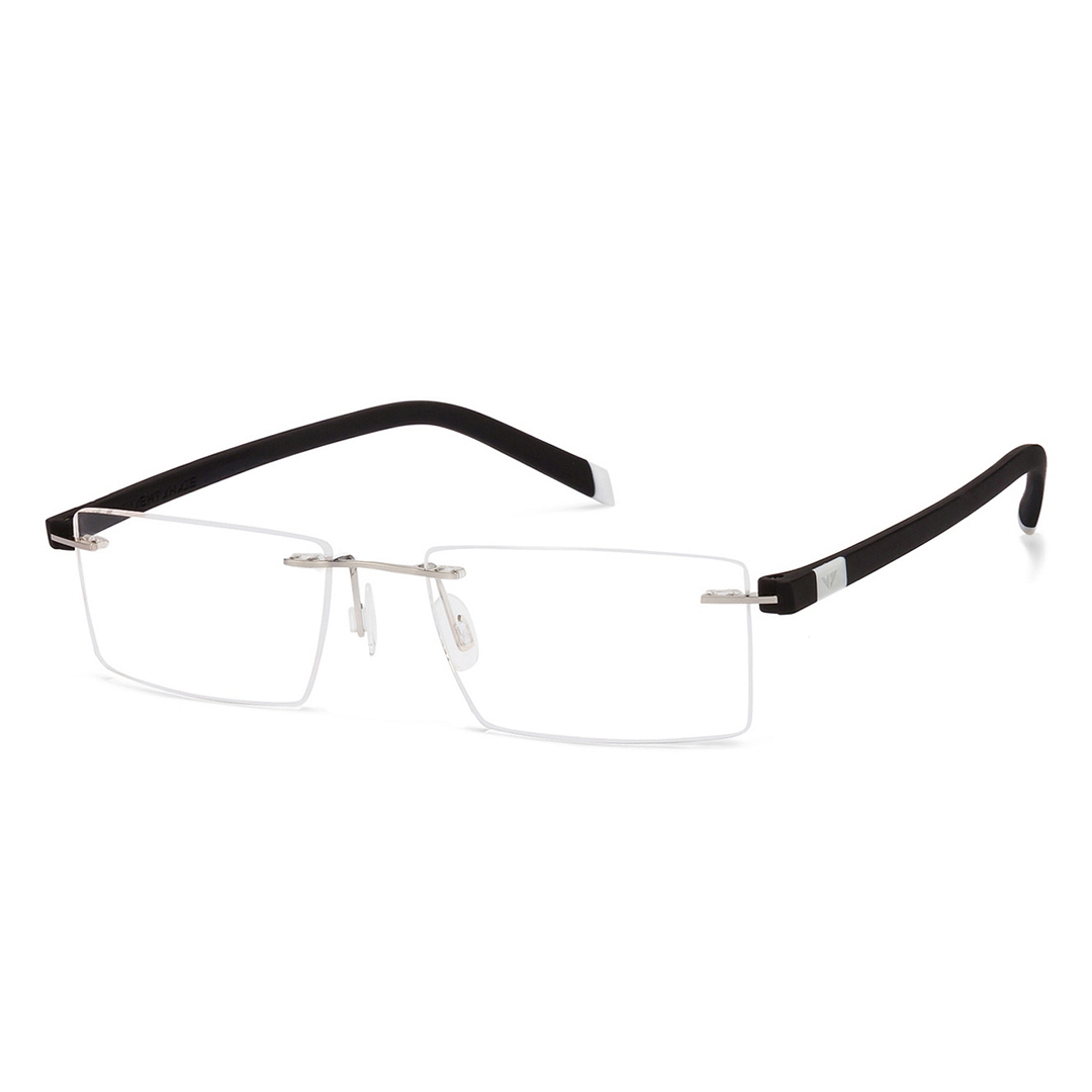 Lenskart Air Online Silver Rimless Rectangle left side
