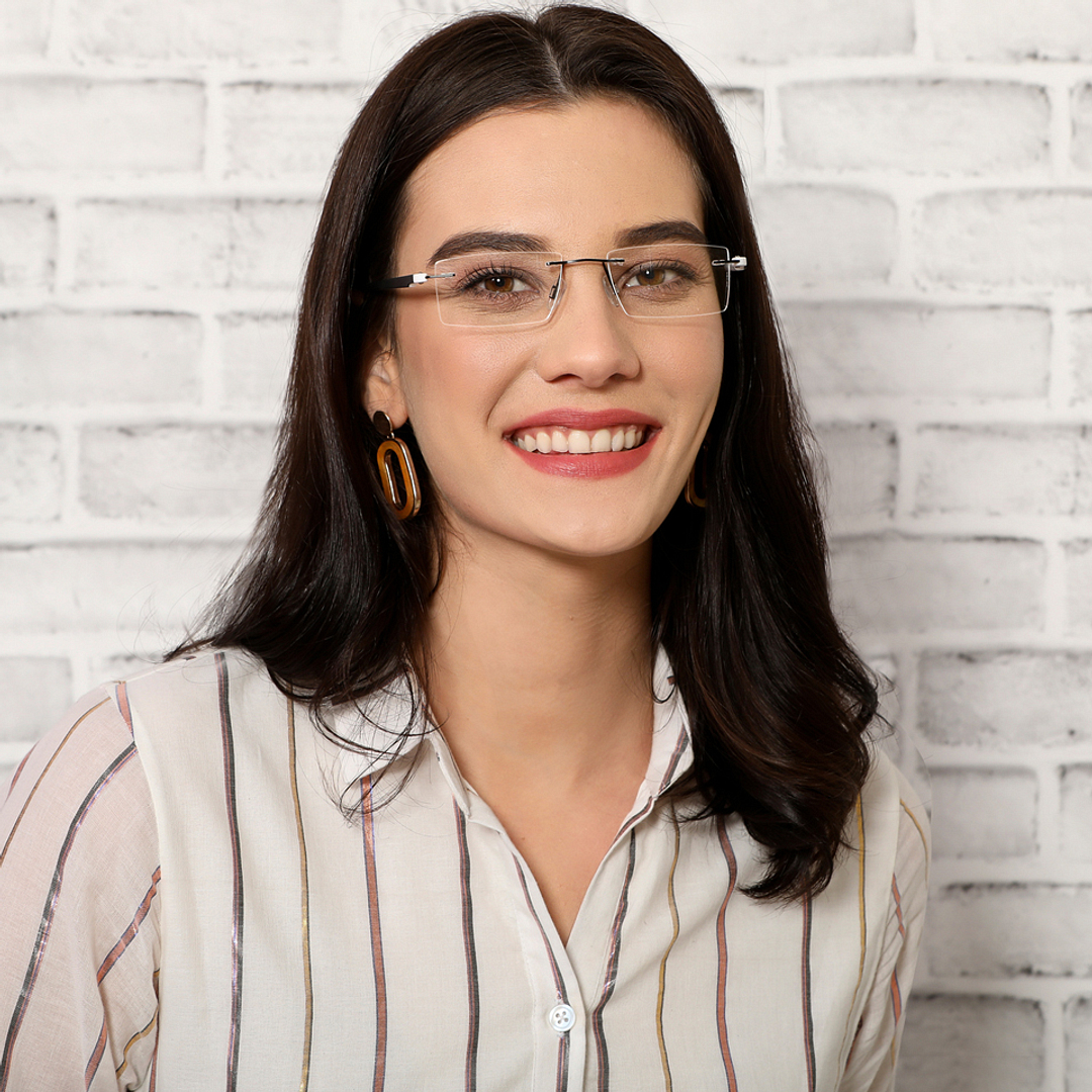 Lenskart Air Online Demi Rimless Rectangle left side