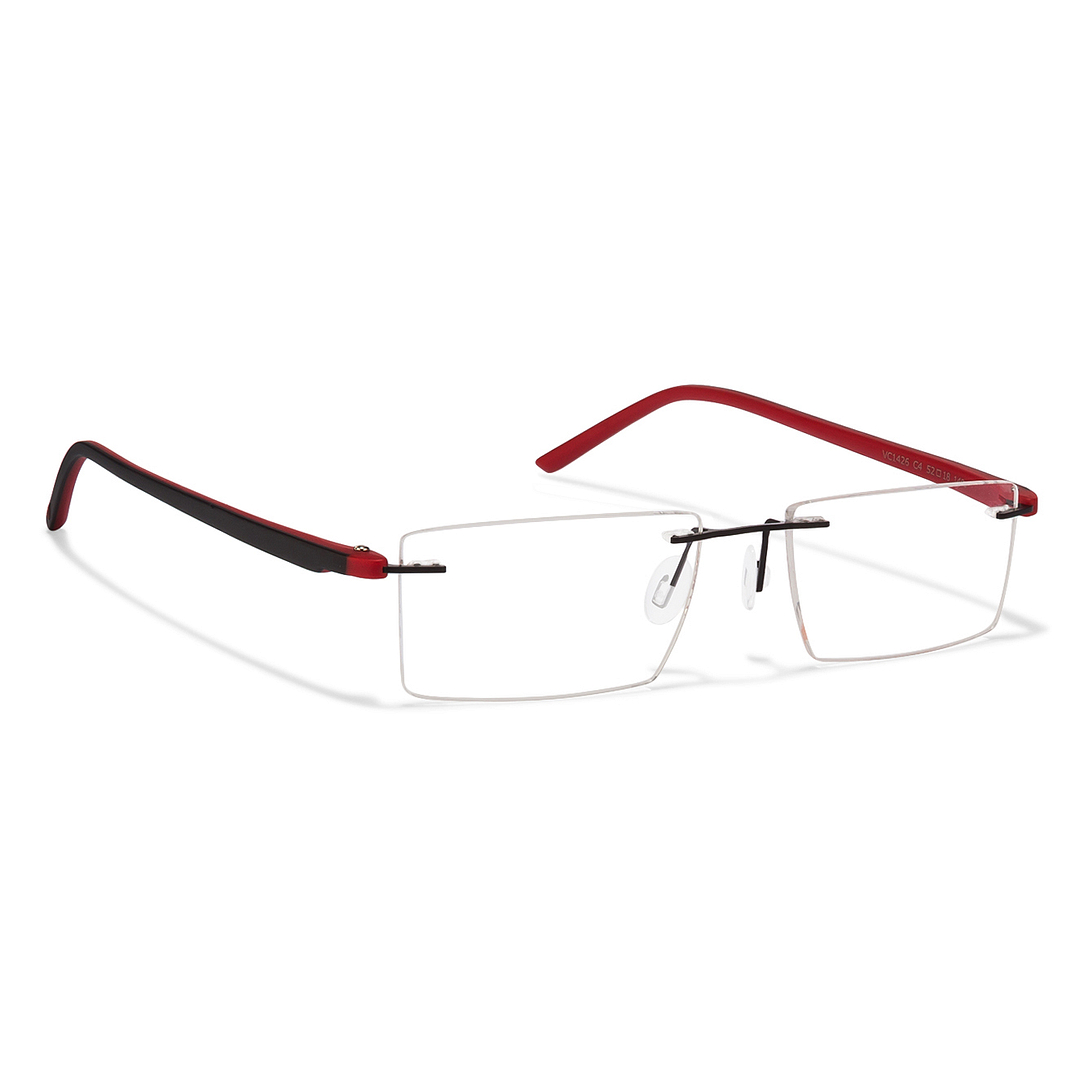 Lenskart Air Online Black Rimless Rectangle left side