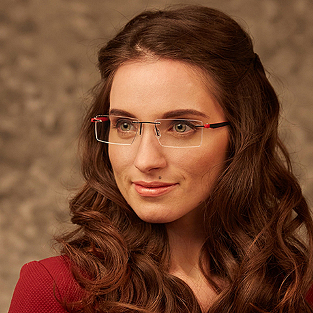 Lenskart Air Online Black Rimless Rectangle left side