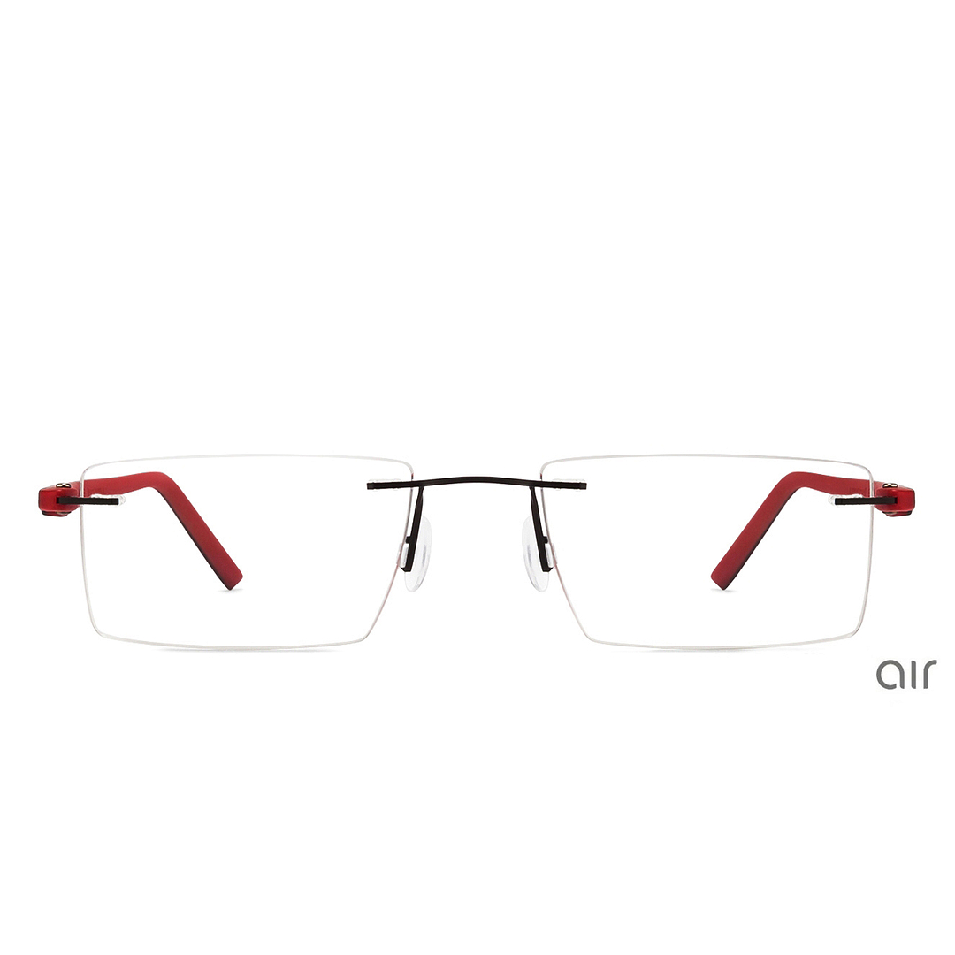 Lenskart Air Online Black Rimless Rectangle left side