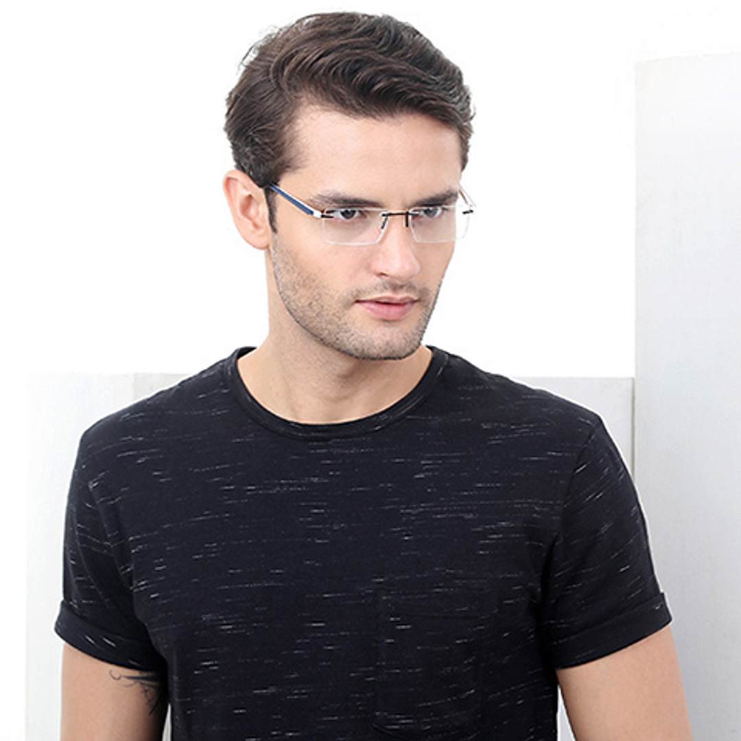 Lenskart Air Online Black Rimless Rectangle right side