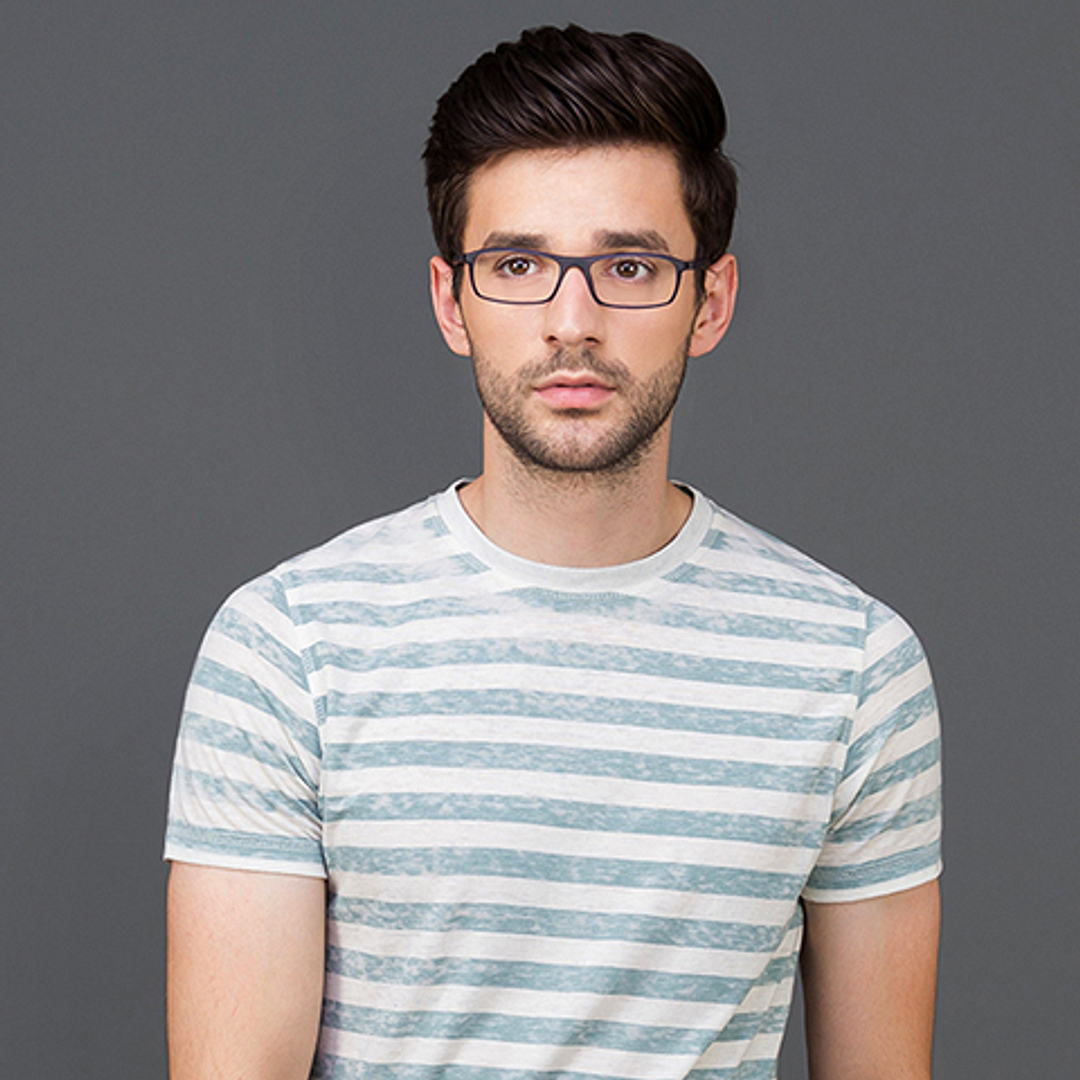 Lenskart Air Online Violet Full Rim Rectangle left side