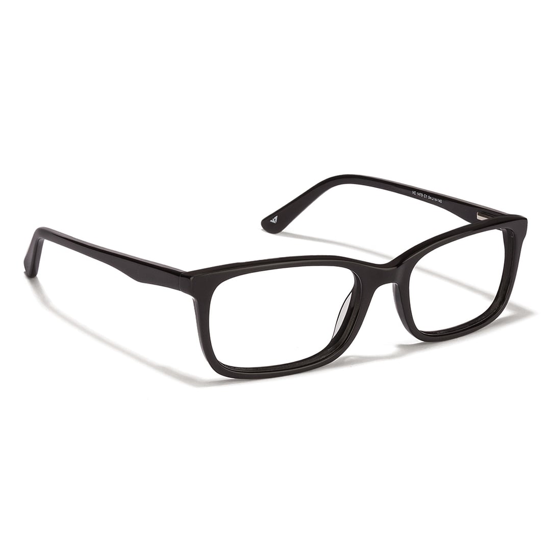 Lenskart Lenskart TOI Special: Black Full Rim Rectangle Lenskart TOI Special Classic Acetate VC 1479-C1 left side