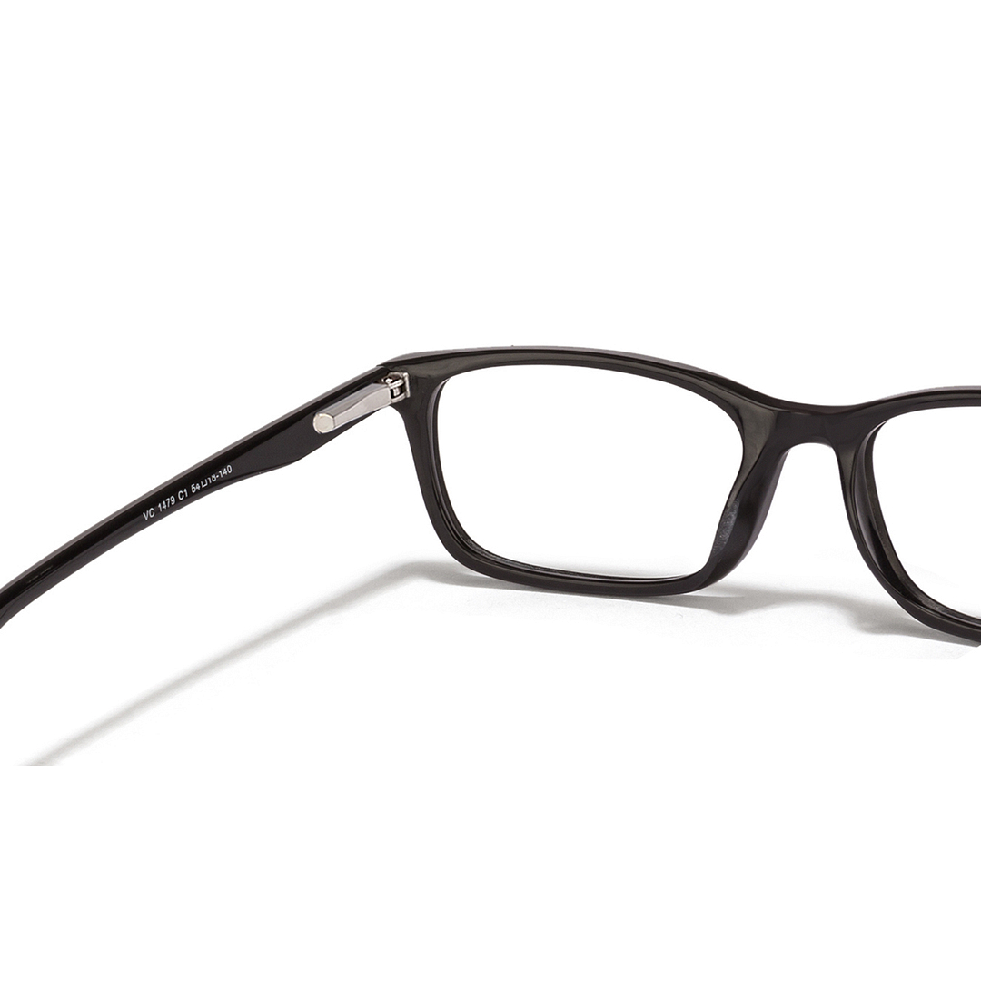 Lenskart Lenskart TOI Special: Black Full Rim Rectangle Lenskart TOI Special Classic Acetate VC 1479-C1 left side