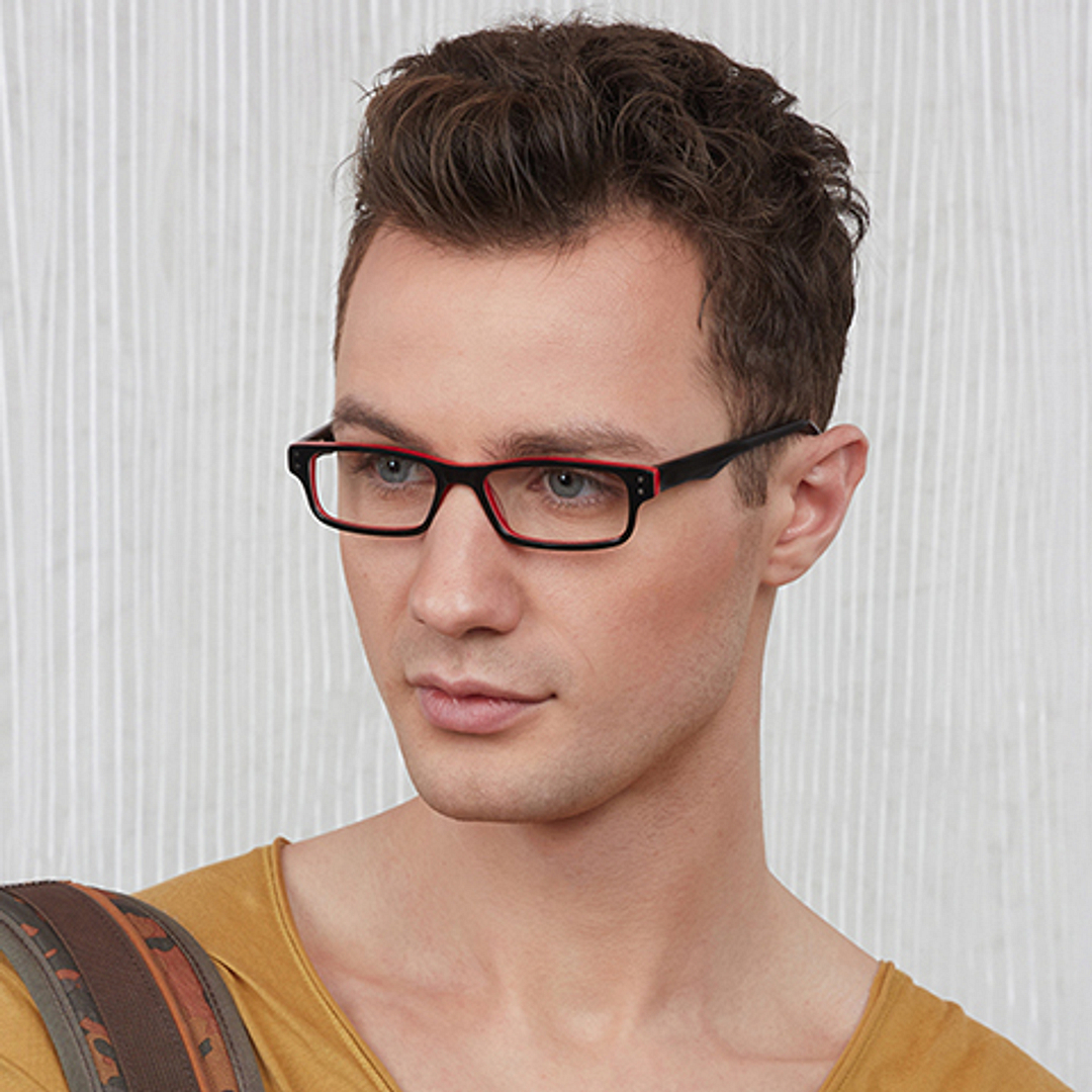 Vincent Chase Online Red Full Rim Rectangle left side