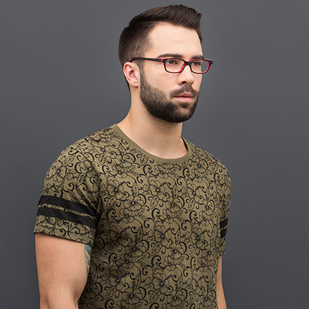 Vincent Chase Online Red Full Rim Rectangle left side