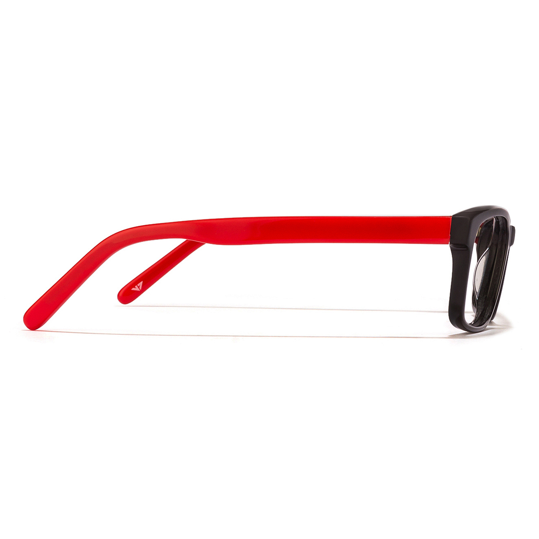 Lenskart Lenskart TOI Special: Black Red Full Rim Rectangle  Lenskart TOI Special Classic Acetate VC 1489-C5 right side