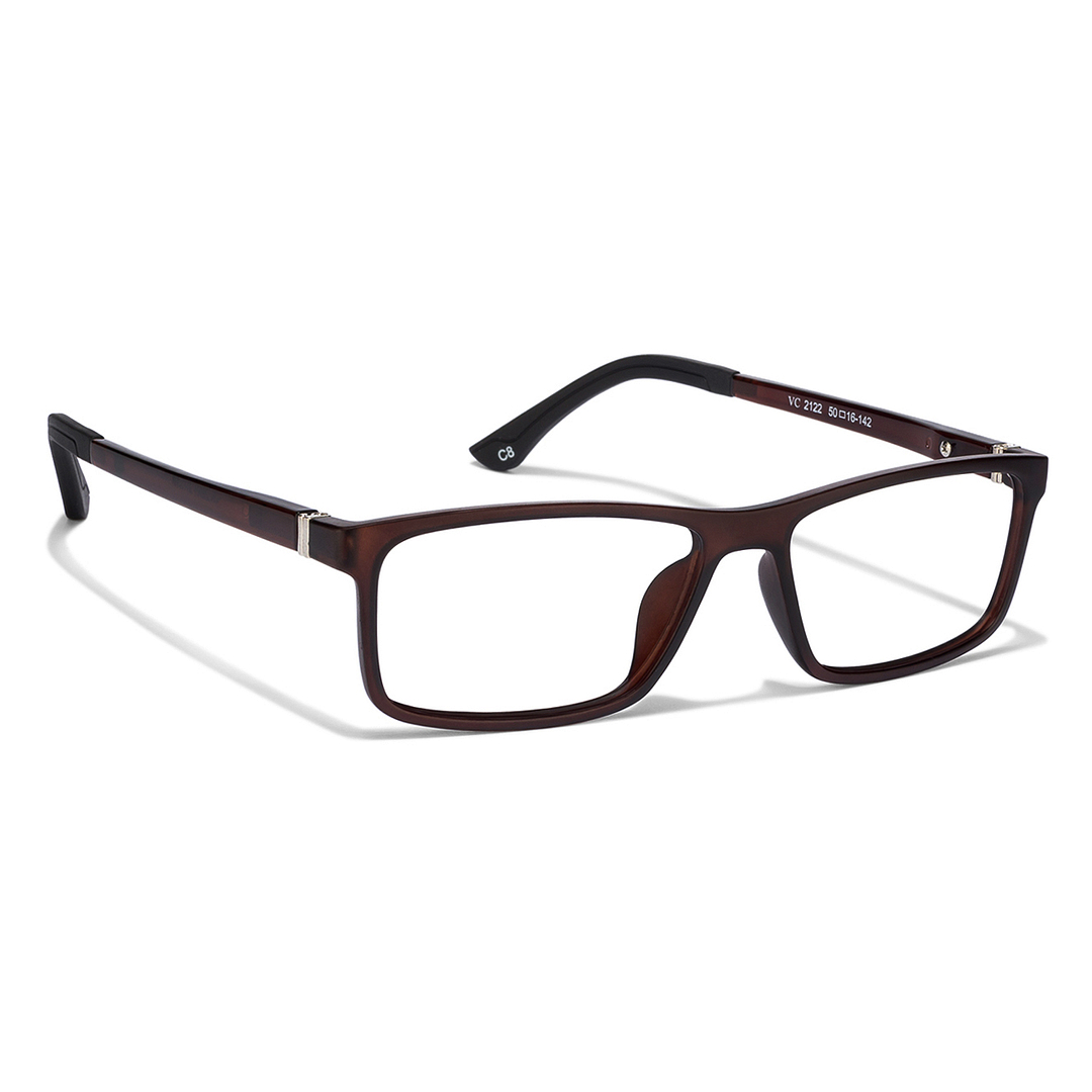 Lenskart Air Online Brown Transparent Full Rim Rectangle left side