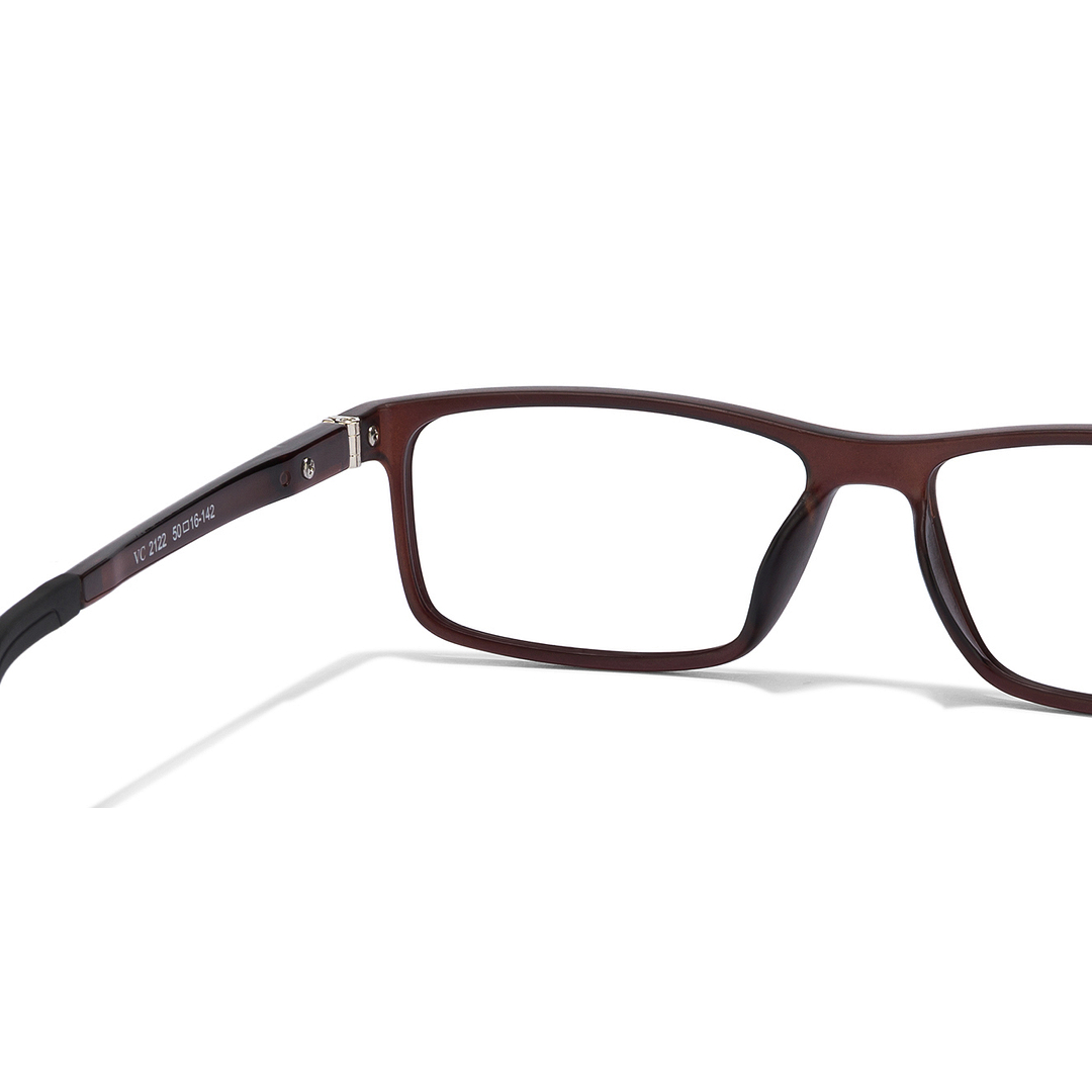 Lenskart Air Online Brown Transparent Full Rim Rectangle left side