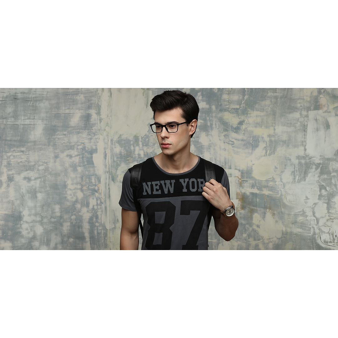 Lenskart Lenskart TOI Special: Lenskart Air: Black Full Rim Rectangle Lenskart TOI Special OTHERS VC 2126-C1 left side