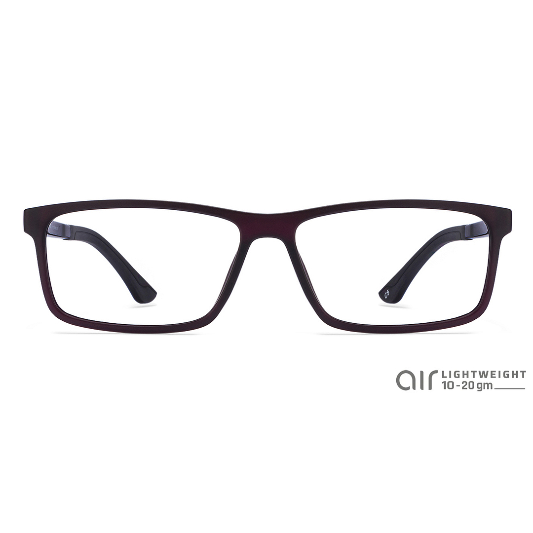Lenskart Air Online Purple Transparent Full Rim Rectangle left side