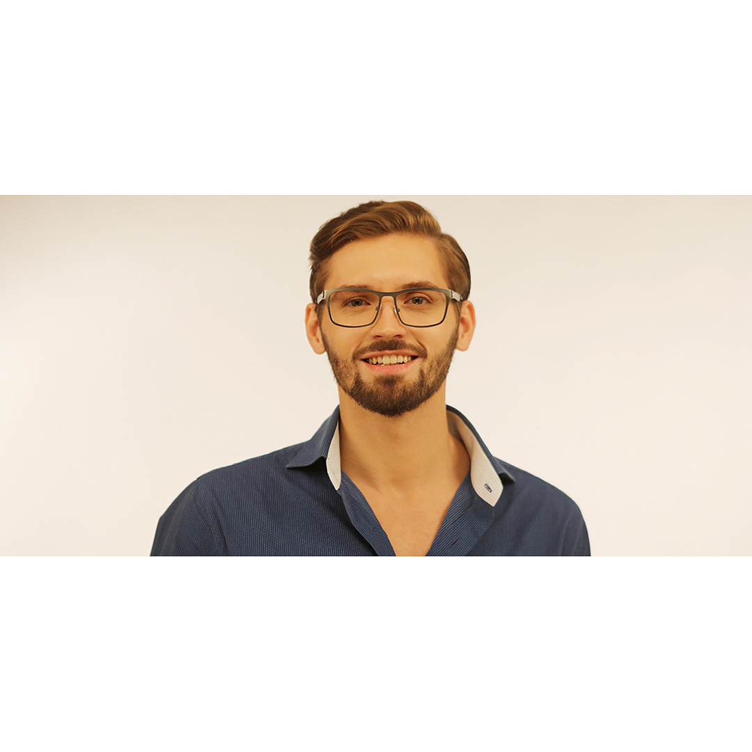 Vincent Chase Online Mid Gunmetal Full Rim Square left side